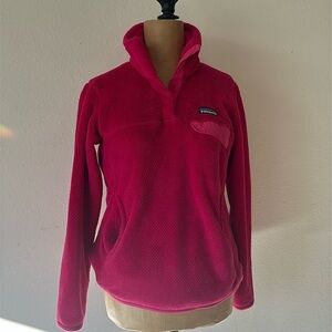 Patagonia is sz XS Women's Re-Tool Snap-T® Pullover pink with pocket VGUC
